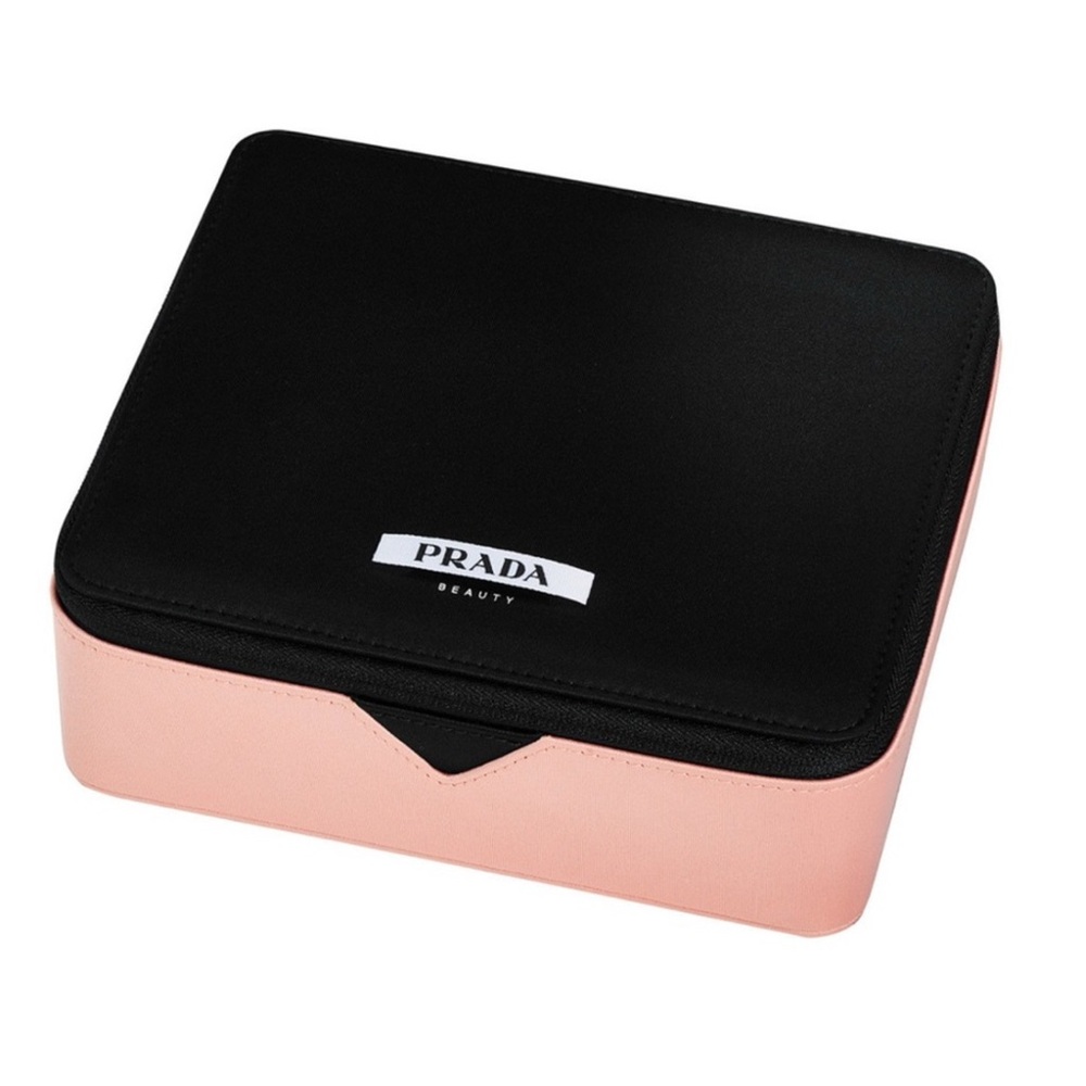 Prada Dual-Tone Black and Pink Cosmetic Case